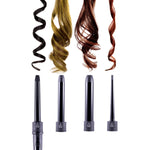 4 Piece Tourmaline Curling Set - Royale Black