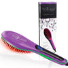 Luxury 5500 Hair Straightening Brush Heated Ceramic Straightener Comb - Purple