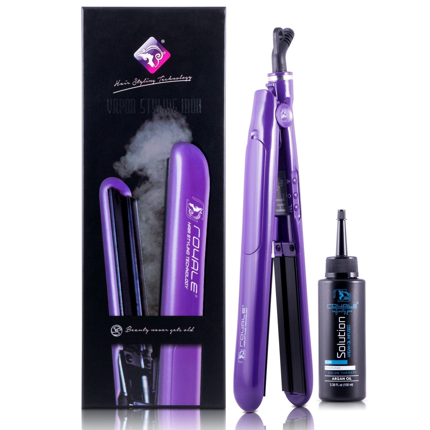 Ceramic Tourmaline Vapor Styling Hair Straightener with Argan