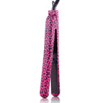 Classic Print 100% Ceramic Tourmaline Plates Soft Touch Hair Straightener - Hot Pink Leopard