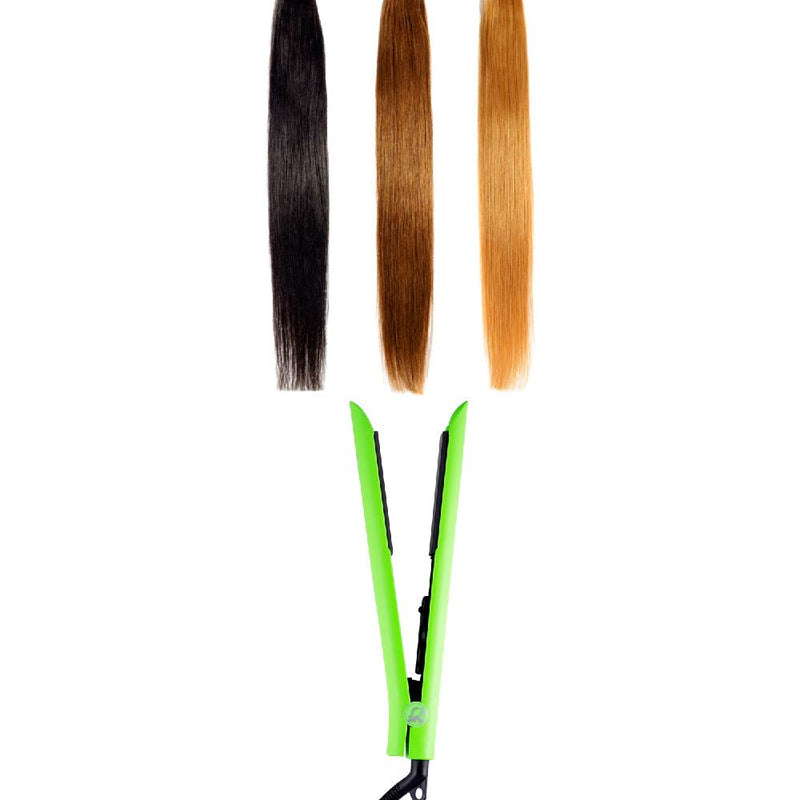 Platinum Genius Heating Element Hair Straightener with 100% Ceramic Plates - Lime Green