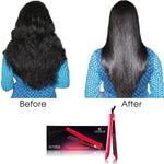 Platinum Genius Heating Element Hair Straightener with 100% Ceramic Plates - Red Scarlet