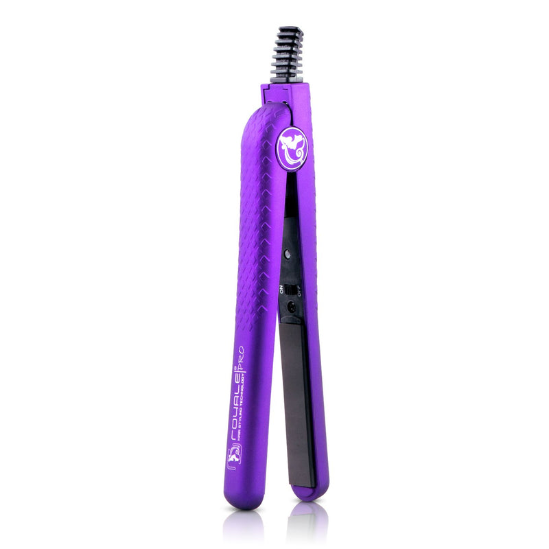 Pro Full Set 100% Ceramic Plates Straightener, Mini Straightener and Curling Wand - Purple Lilac